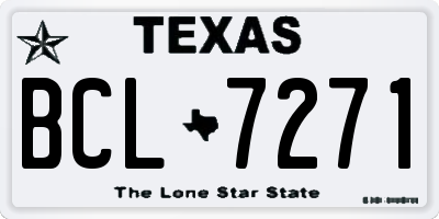TX license plate BCL7271