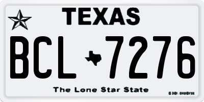 TX license plate BCL7276