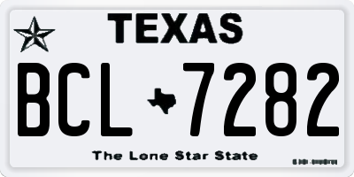 TX license plate BCL7282