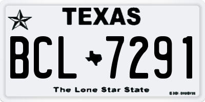 TX license plate BCL7291