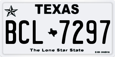 TX license plate BCL7297