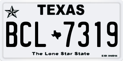 TX license plate BCL7319