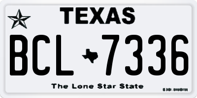 TX license plate BCL7336