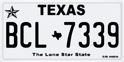 TX license plate BCL7339