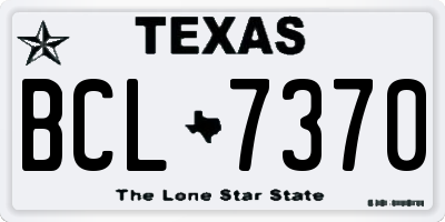 TX license plate BCL7370