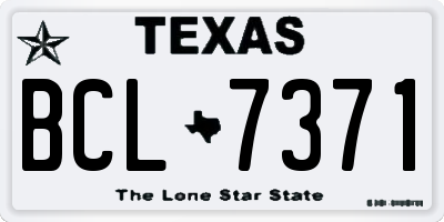 TX license plate BCL7371