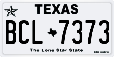 TX license plate BCL7373