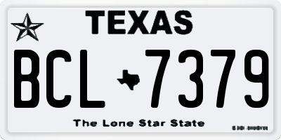 TX license plate BCL7379