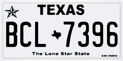 TX license plate BCL7396