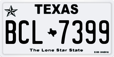TX license plate BCL7399