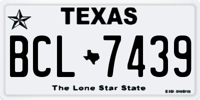 TX license plate BCL7439