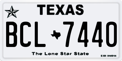 TX license plate BCL7440