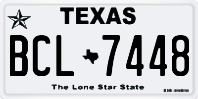 TX license plate BCL7448
