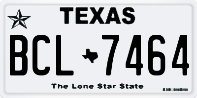 TX license plate BCL7464