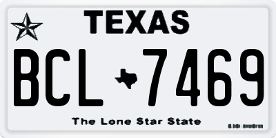 TX license plate BCL7469