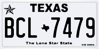 TX license plate BCL7479