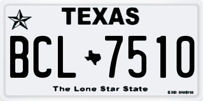 TX license plate BCL7510