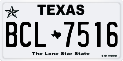 TX license plate BCL7516