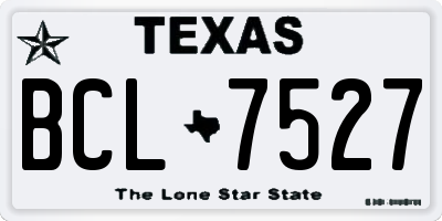 TX license plate BCL7527