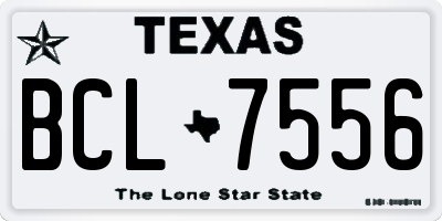 TX license plate BCL7556