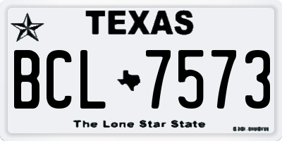 TX license plate BCL7573