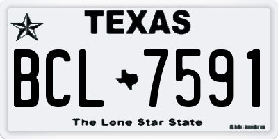 TX license plate BCL7591