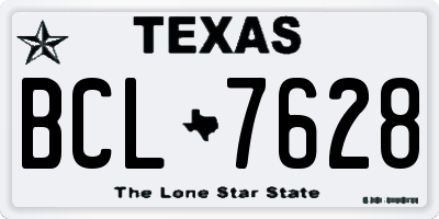 TX license plate BCL7628