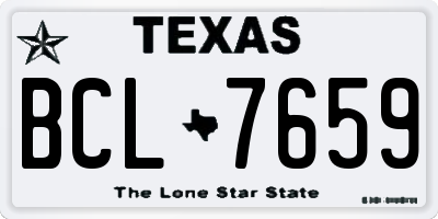 TX license plate BCL7659