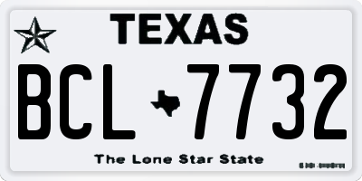 TX license plate BCL7732