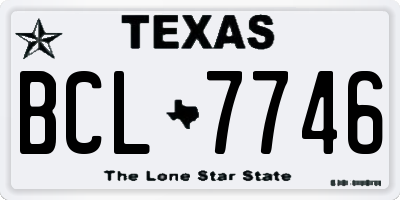 TX license plate BCL7746