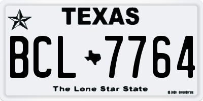 TX license plate BCL7764