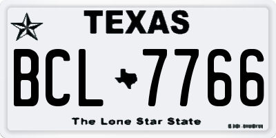 TX license plate BCL7766