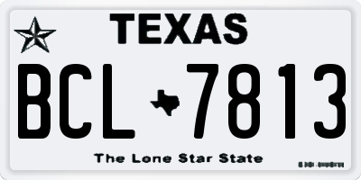 TX license plate BCL7813