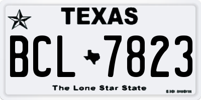 TX license plate BCL7823
