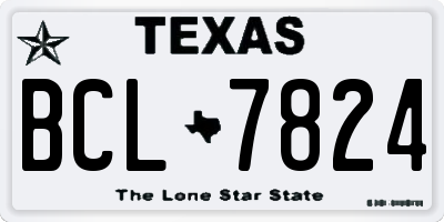 TX license plate BCL7824