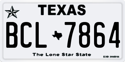 TX license plate BCL7864