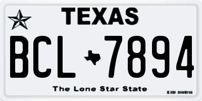TX license plate BCL7894