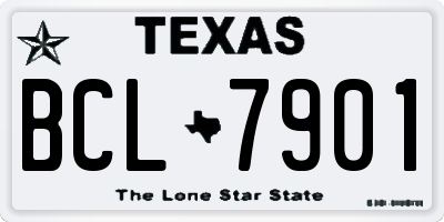 TX license plate BCL7901