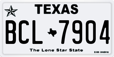TX license plate BCL7904