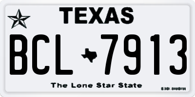 TX license plate BCL7913