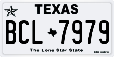 TX license plate BCL7979