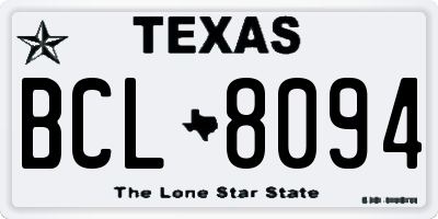 TX license plate BCL8094