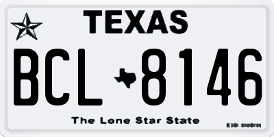 TX license plate BCL8146