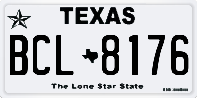 TX license plate BCL8176