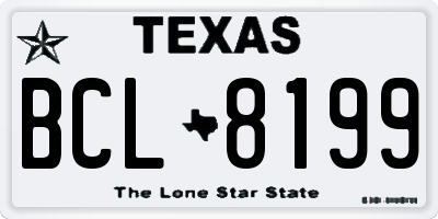 TX license plate BCL8199
