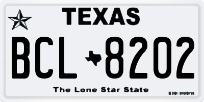 TX license plate BCL8202