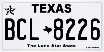 TX license plate BCL8226