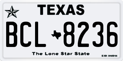 TX license plate BCL8236