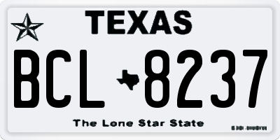 TX license plate BCL8237