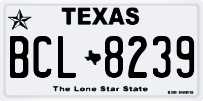 TX license plate BCL8239